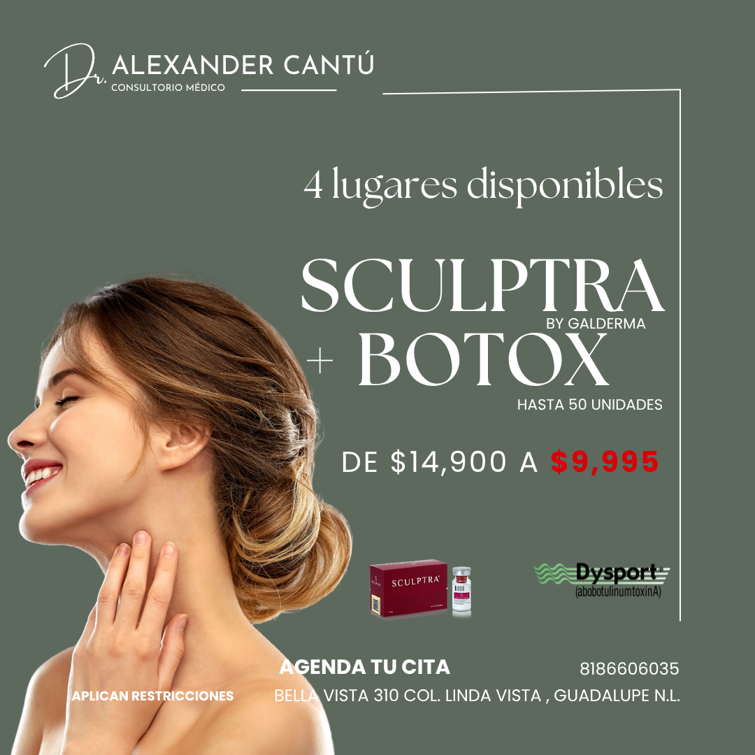 Promoción de Sculptra + Botox por $9,995