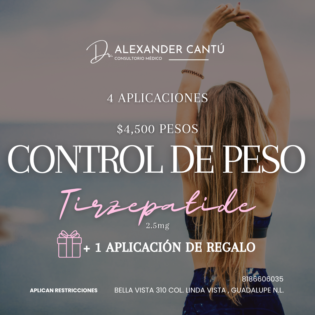Promoción de Control de peso con tirzepatida por $4,500